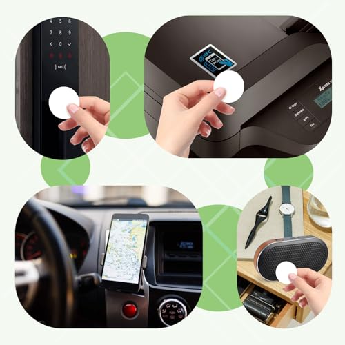 10 Stück NFC Tag Sticker NFC Karte NTAG215 Chips NFC Tag Weiß NFC Sticker NFC Aufkleber,für Alle NFC-Fähigen Smartphones-504 Bytes