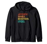 Photo Gallery awesome since december 1980 men women birth birthday vintage felpa con cappuccio Photo Gallery awesome since december 1980 men women birth birthday vintage felpa con cappuccio