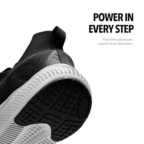 Image of Boldfit Mens Walking Shoes, Breathable Knit Slip-On Casual Shoes with Memory Foam Insole, Thick Eva Outsole & Padded Heel Support, Lightweight, Sock-Like Fit for All-Day Comfort