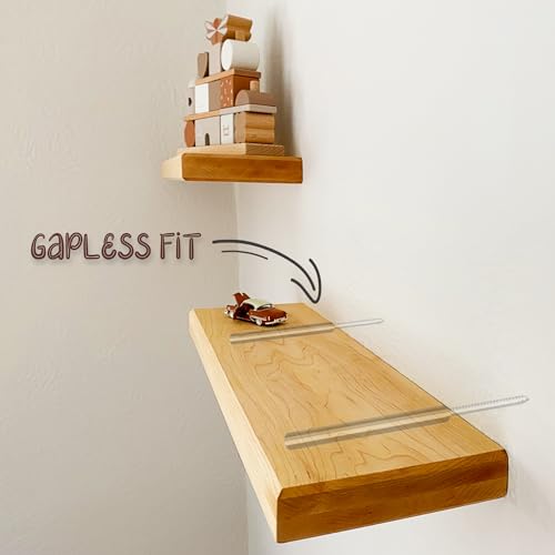 Alloytech Floating Shelf Hidden Bracket 5 Inch (2 Pcs) - Hidden Supports For Wooden Floating Shelves - Drywall Mount Or Stud Mount With Included Drill Guide And Steel Hardware thumb #1