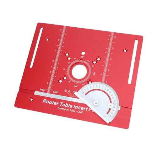 Zhjvihx Tablero Abatible para Banco de Carpintería de Aleación de Aluminio con Guía de Inglete para Placa de Inserción de Mesa de Enrutador, Apto para la Mayoría de Enrutadores y