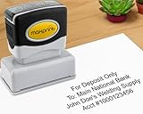 MaxPrint Medium Size Pre-Inked Custom Text Stamp - Up to 4 Lines of Text