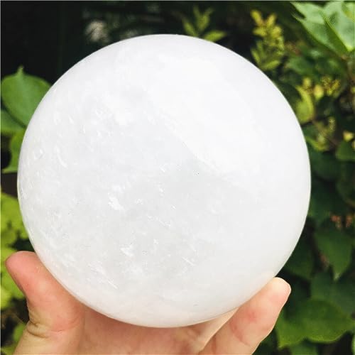 Calcite blanche boule 8cm pour chasser le stress et purifier l'aura