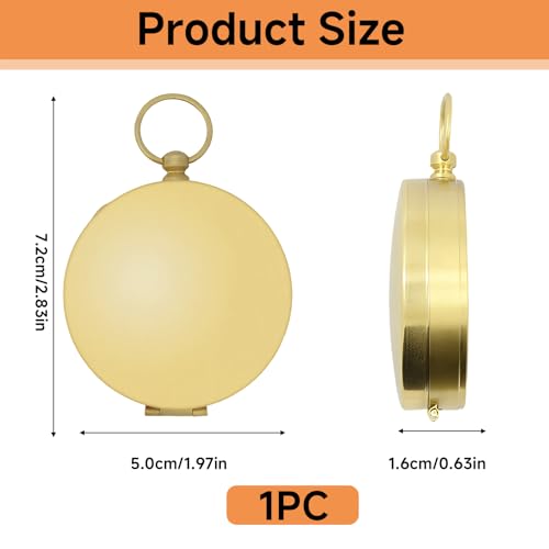 Brújula de resistencia impermeable de latón para camping miniatura 2