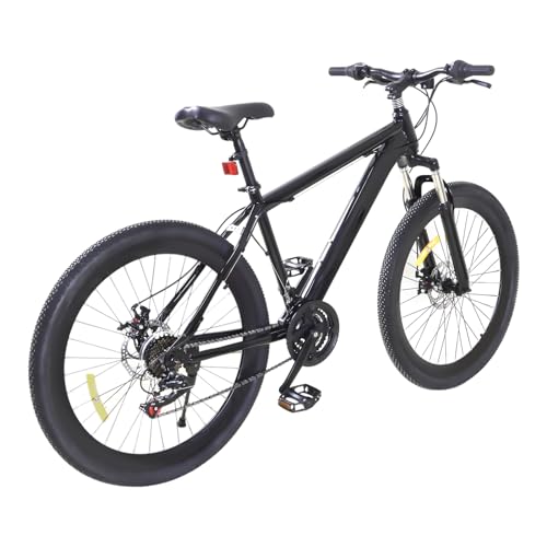 Loohacp Bicicleta de montaña plegable de 26 pulgadas, 21 velocidades, para adultos, bicicleta de montaña, plegable, altura ajustable para montar al aire libre (negro-2)