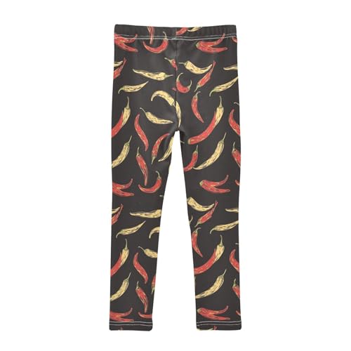 ZZKKO Girls Leggings Chili Toddler Girls Clothes Leggings for Girls Toddler Girls Leggings 3-4T2