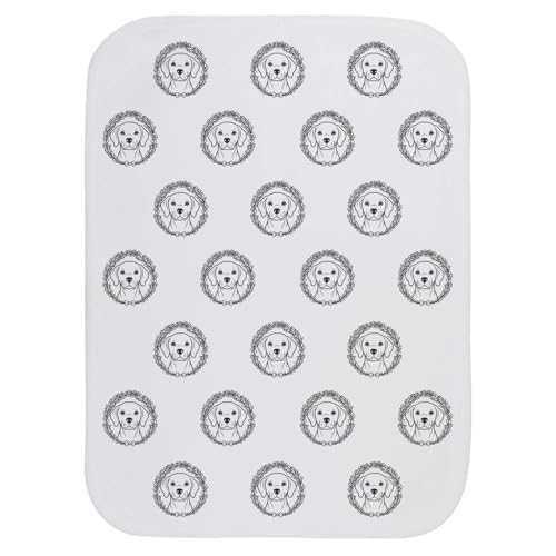 Azeeda 'Dog Wreath' Baby Burp/Wash Cloth (BC00029230)