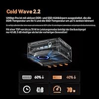 MINIS FORUM UM890 Pro Mini PC - AMD AI Ryzen 9 8945HS, 8 C/16 T, Radeon 780M GPU, 2 x M.2 SSD Slots, DDR5, HDMI 2.1, DP 1.4, 2 x USB4, Oculink, 4xUSB-A, 2xRJ45 2.5G, Wi-Fi 6E & BT 5.2 (Ohne RAM/SDD) – Ansicht 8