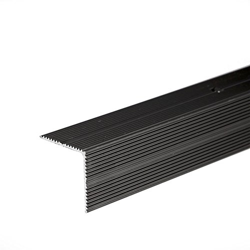 ANODISED Aluminium Anti Non Slip Stair Edge Nosing Trim 900mm x 35mm x 35mm A34 Black