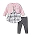Lamaze Baby Organic 3 Piece Dress Set, Pink, 3M