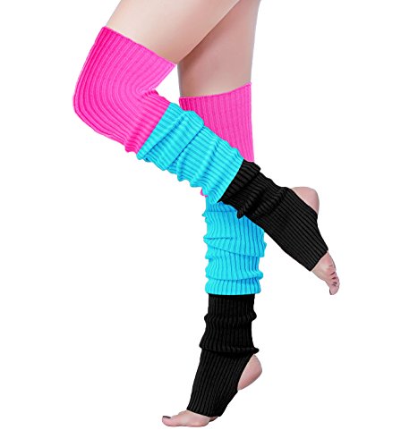 V28 Women Over Knee Cable Knit Ribbed Crochet Long Boot Leg Warmers (H81-Mix4) #TOP25