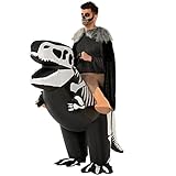 Morph Aufblasbares Dinosaurier-Kostüm für Erwachsene, aufblasbares Skelett, T-Rex-Kostüm für Erwachsene, aufblasbare Halloween-Kostüme, Männer und Frauen