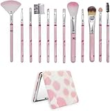 12 PCS Kawaii Makeup Brush, Cosmetic Makeup Brush Set Tool Kit Set Brush Set Best Gift for Young Girl Women