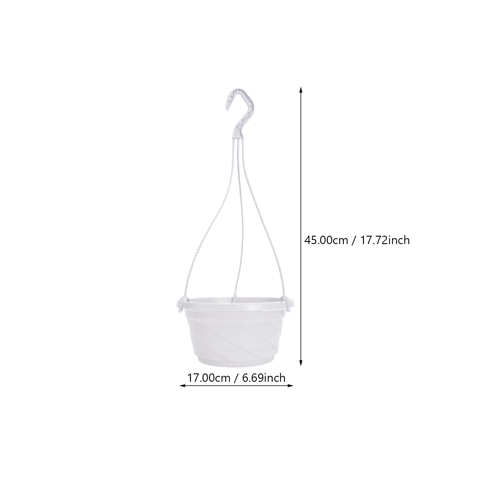 Toddmomy Lot de 10 pots de fleurs en plastique à suspendre pour extérieur et intérieur (blanc)