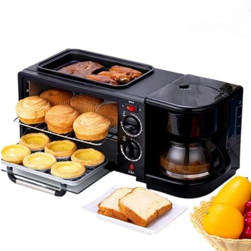 LumingLight�g�[�X�^�[ ���[�X�^�[ �R�[�q�[���[�J�[ �g�[�X�^�[ �I�[�u�� 3 in 1 ���@�\ �T���h�C�b�`110V ���H���[�J�[ 1050W �n�C�p���[ �O�������� �I�[�u�� �g���C�t�� �㉺�q�[�^�[�t�� �^�C�}�[�@�\ ���x���ߋ@�\ ���H�ƒ�