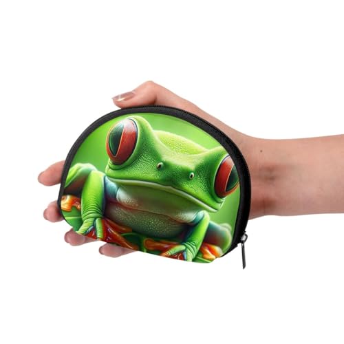 Portable Coin Purse Puerto-Rico-Tree-Frog-Leaves Mini Zippered Money Pouch Card Holder3