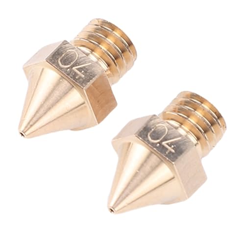 YWBL-WH 2Pcs 3D Printer Brass Nozzle, 0.4MM Accuracy Hot End Nozzle with Smooth Interior for Raise3D N Series Pro2 Pro3 