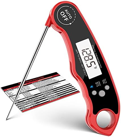 Digital Meat Thermometer with Probe, Instant Read Food Thermometer for Grilling BBQ, Kitchen Cooking, Baking, Liquids, Candy & Air Fryer - IP67 Waterproof, Backlight & Calibration -Gadjet PR01