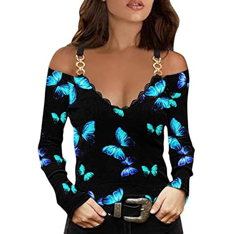 VEMOW Blusas y Camisas de Manga Corta para Mujer con Cuello en V Profundo Cover