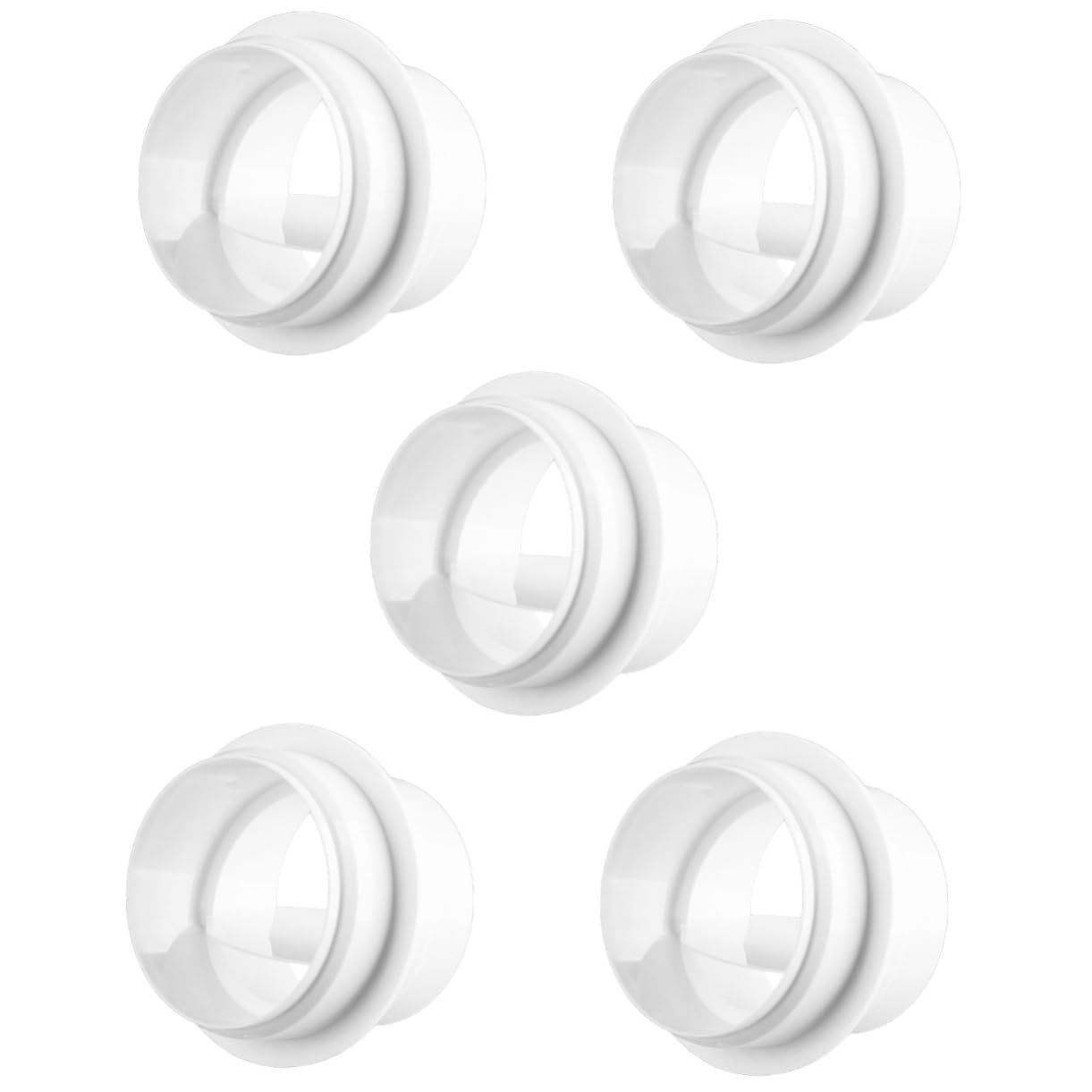 NUOBESTY 5 Stück Duct Connector für Klimaanlagen Rückflussverhinderer Luftstromventil für Kühlanlagen Installieren