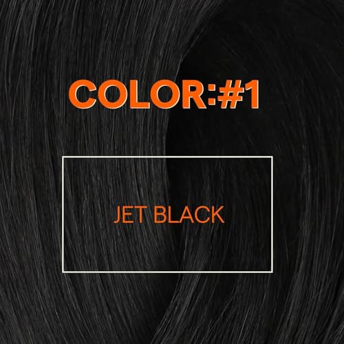 Image of Full Shine Weft Hair Extensions Human Hair 18 Inch 105G Color 1 Jet Black | Black Hair Extensions, Sew In Remy Hair, Straight Hair, Date Night, Add Length
