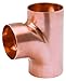 Wrot Copper Pipe Fitting, DWV Sanitary Tee, 90-Degree, 1-1/2-In.
