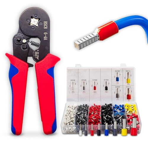 Image of 1800PCS Wire Ferrules Kit Multi-functional Assorted Insulated Electrical Wire Connectors Wire Crimp Terminals Assortment Set Wire Connector Crimp Terminal (1800pcs + Tools, Multicolor)