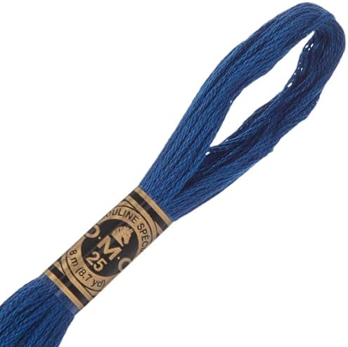 Hobby Lobby DMC Cotton Embroidery Floss - 824 Very Dark Blue - Set of 12