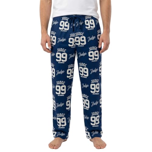 Bioworld MLBPA Aaron Judge Judge 99 Mens Blue Sleep Pajama Pants-Large