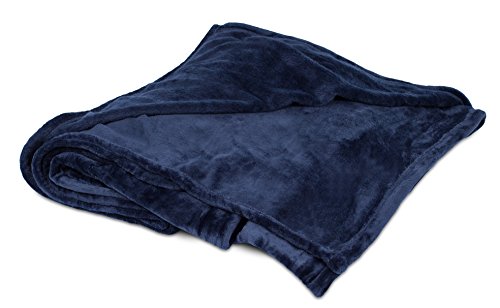 BIRDROCK HOME Internet’s Best Plush Throw Blankets - Navy (Blue) - Ultra Soft Couch Blanket - Light Weight Sofa Throw - 100% Microfiber Polyester - Easy Travel - Bed - 50 x 60