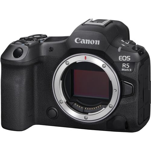 Canon EOS R5 Mark II Mirrorless Camera with RF 24‑105mm f/4 L is USM Lens | 45 MP Full‑Frame CMOS, 8K RAW/4K 120p Video, Dual Pixel CMOS AF II, 8‑Stop Image Stabilization with Bag and 64GB Card
