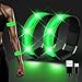 Hund und günstig Kaufen-JIZZU LED Reflective Aufladbar, 2 Stück LED Safety Armband, USB Reflektorband, LED Leuchtarmband, Leuchtband Kinder für Nachtlauf Radfahren Joggen Hundewandern Outdoor Sports