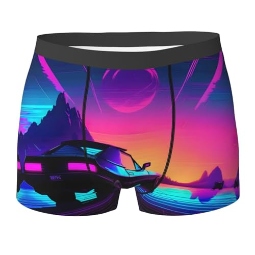 KoNsev Spring Bamboo Print Men'S Underwear Boxer Briefs Pack,Stretch-Polyester Boxer Briefs,Breathable And Light