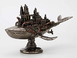 Veronese Design Bronze Finish Steampunk Fifty Two Hertz Galactic Whale Warship Tabletop Statue