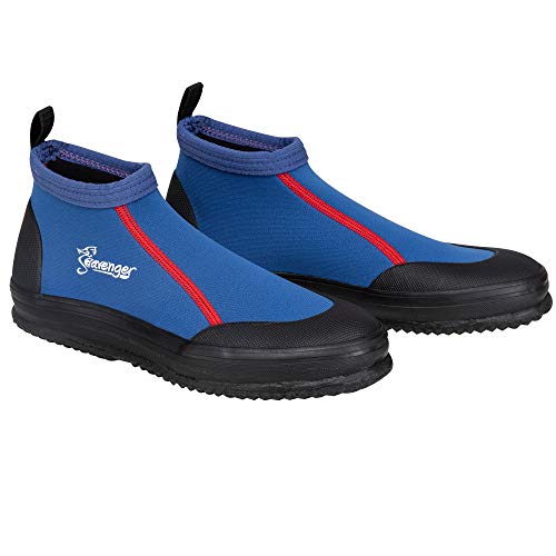 Seavenger Tortuga 3mm Ankle Scuba Diving Boots (Navy/Red, 5)