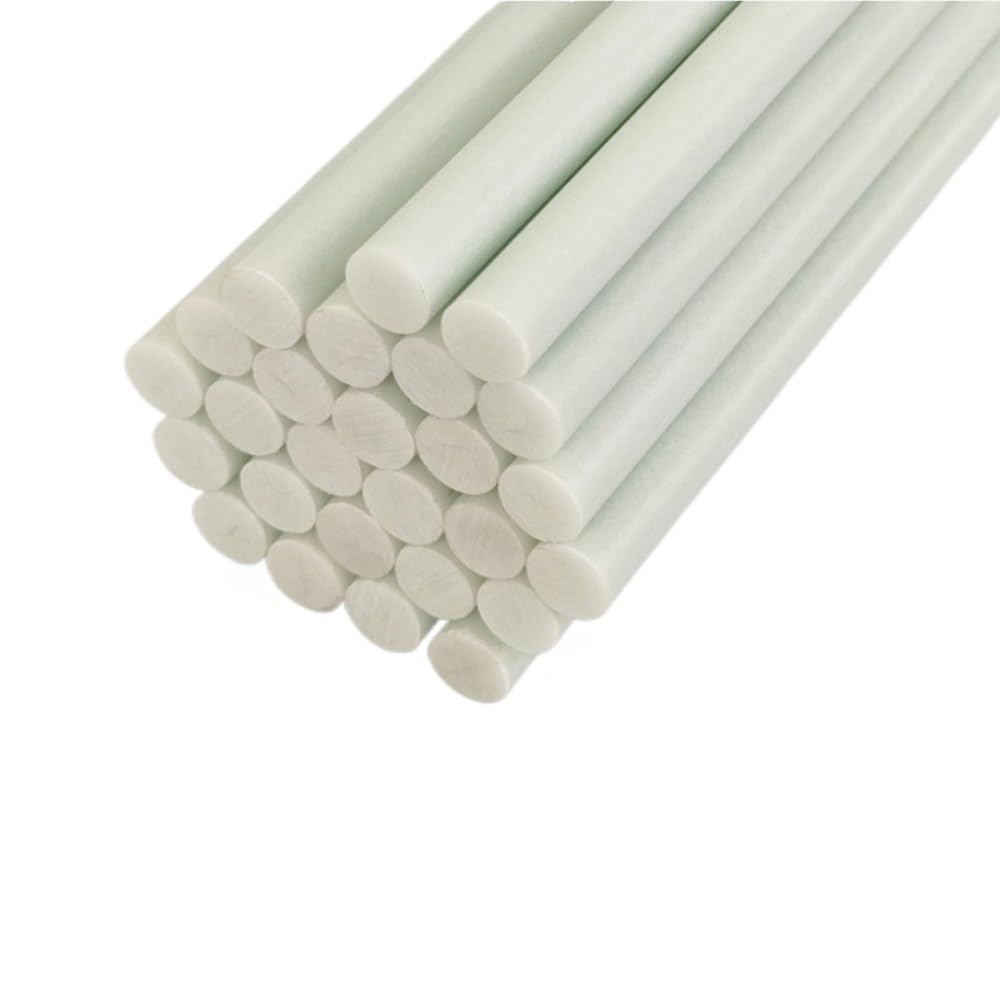 2 szt. 500 mm białe okrągłe pręty z włókna szklanego - trwałe pultrudowane słupki do namiotu i bagażu z włókna szklanego(12mm)