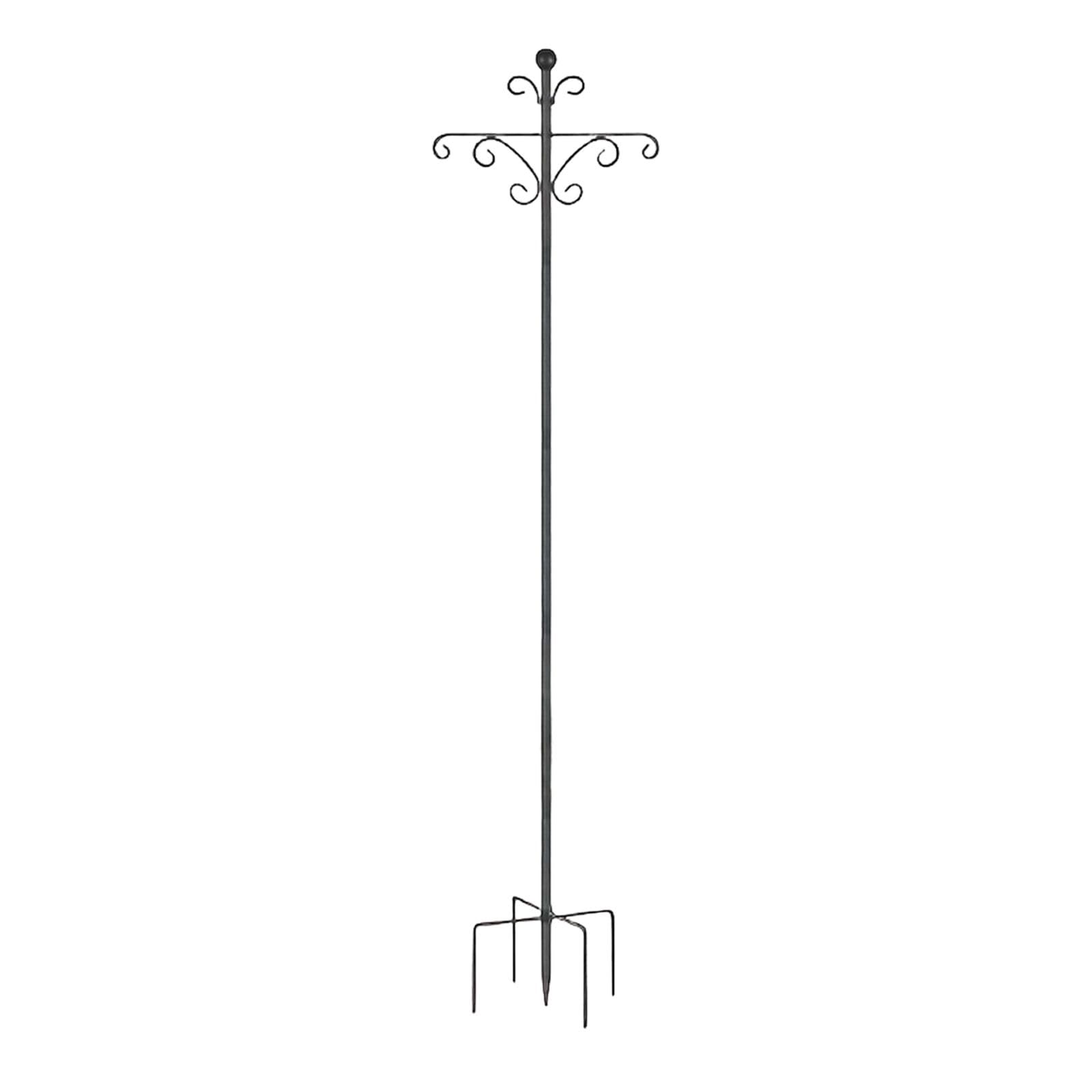 Outdoor Shepherd Hook Iron with Double Hooks for Hanging Flower Basket Decor 76inch|Home & Garden|Yard, Garden & Outdoor Living|Gardening Supplies|Plant Care, Soil & Accessories-image-9