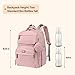 BabbleRoo Diaper Bag Backpack - Travel Large Baby Diaper Bag with Changing pad, Waterproof Baby Bags for Mom & Dad, Unisex Bags with Pacifier Case, Luggage Strap & Stroller Clips– Pink