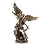  St. Michael Erzengel Statue Veronese, bronziert 10,2 cm