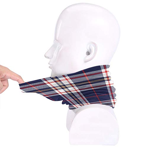 Bandana Neck Gaiter Blue Red Tartan Plaid Scottish Cycling Balaclava Face Scarf Mask For Man Women #TOP4