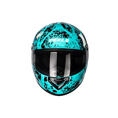 Capacete Fechado Moto Peels Spike Mob Verde Agua/Preto 60