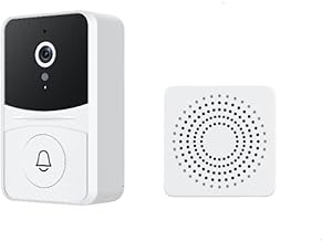 Campainha sem fio Tuya Campainha inteligente Câmera HD Câmera de segurança Campainha com visão noturna Vídeo porteiro para monitor doméstico White with battery