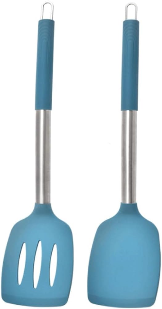 DUYHBAWRS-779 Silicone Shovels Soup Spoon Colander Frying Shovel Scraper Non-stick Pan Special Kitchen Utensils Set