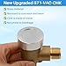 New Upgraded RV Vacuum Breaker Check Valve, Camper RV Tank Check Valve, 571-Vac-Chk RV Backflow Preventer Improve Freshwater, Upgraded Brass, 2 Year Warranty