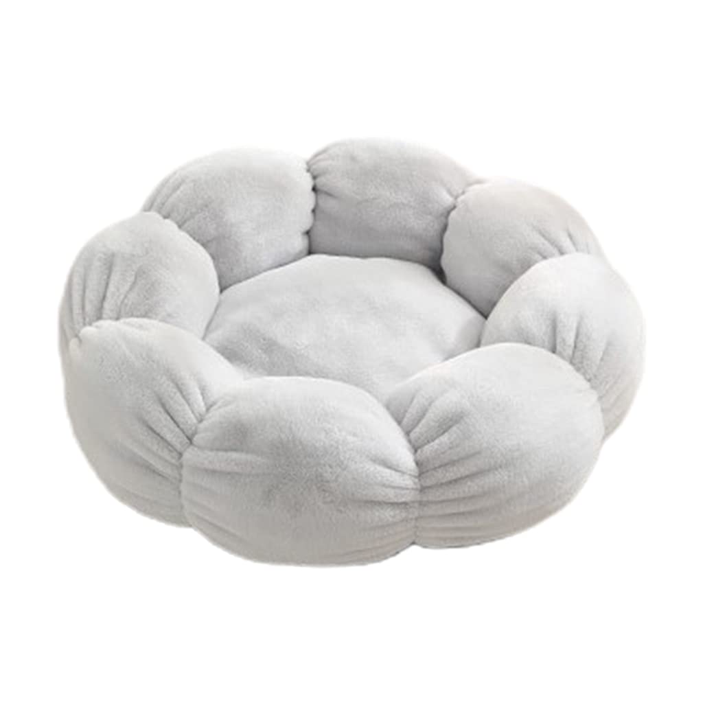 Lit pour chat d'intérieur rond et doux en peluche disponible en 2 tailles