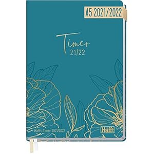 Häfft -Timer 2022/2023 A5 [Grey Marble] hardcover schoolagenda, schoolagenda, studieplanner, semesterplanner voor de…