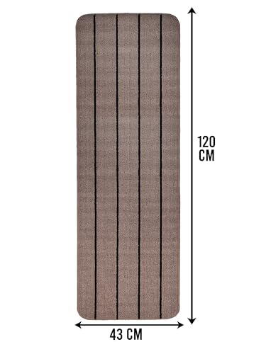 Image of SARAL Home Multiuse Combo Pack of 2Pc | Polyester Door Mat 45x60 & Runner Floor Mat 43x120| Anti-Skid | Modern Design