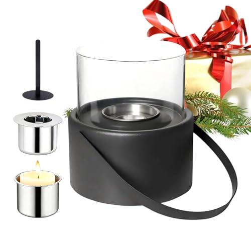 HunicandIU Fogón De Mesa | Portátil Decorativo Ajustable Y Seguro Chimenea De Tornado,Chimenea De Mesa para Jardín Y Patio | para Jardín, Hogar, Mesita De Noche, Dormitorio, Picnic Y Sala De Estar