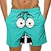 DASAYO Plus Size Mens Summer Fashion Mens Beach Shorts with Pockets Plus Size Summer Casual Funny Cute Elastic Waist Drawstring Short 2026 Vacation Outfits Mint Green 3XL