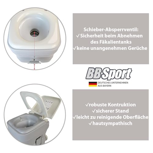 Campingtoilette BB Sport 20l – mobile Chemietoilette für Reisen